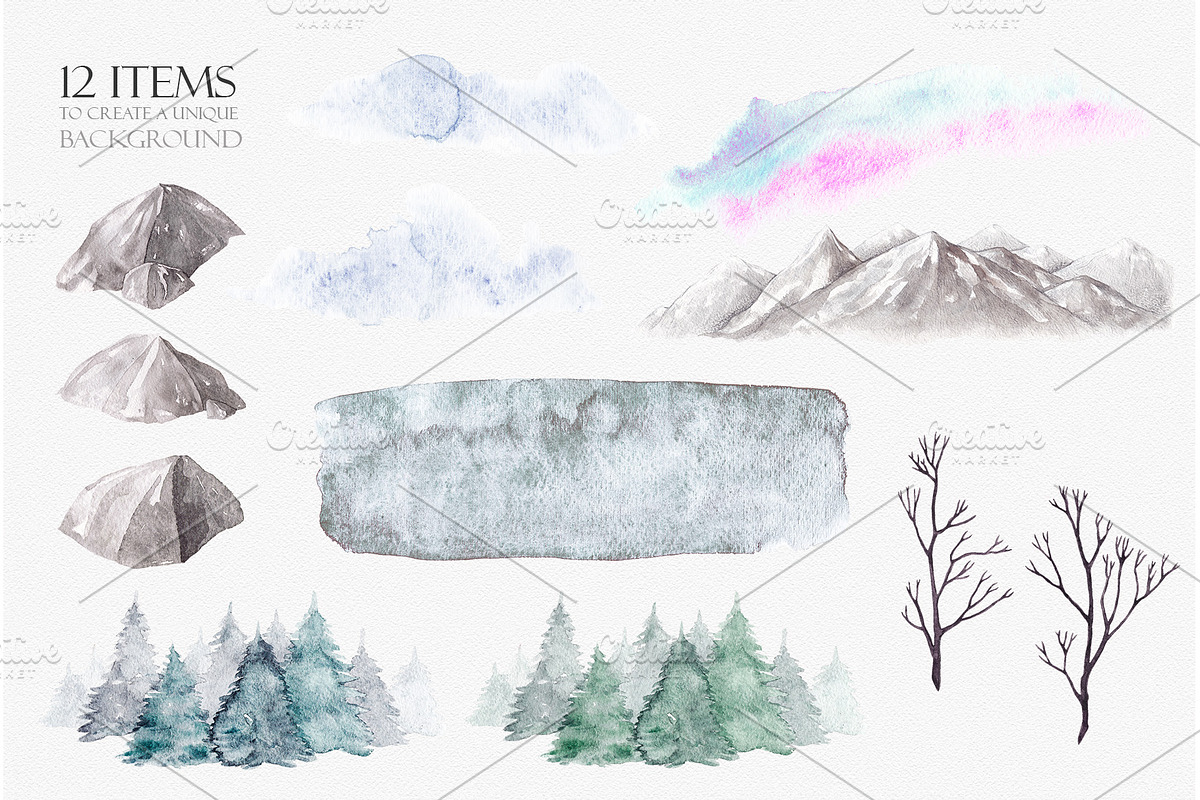 ARCTIC ANIMALS watercolor set PART 1, an Animal Illustration by Natali Smolova (Photo 3 of 7)