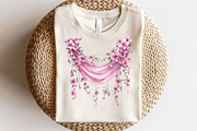 Pink Floral Birthday Watercolor Png, an Illustration by RobertsArt (Thumbnail 3 of 7)