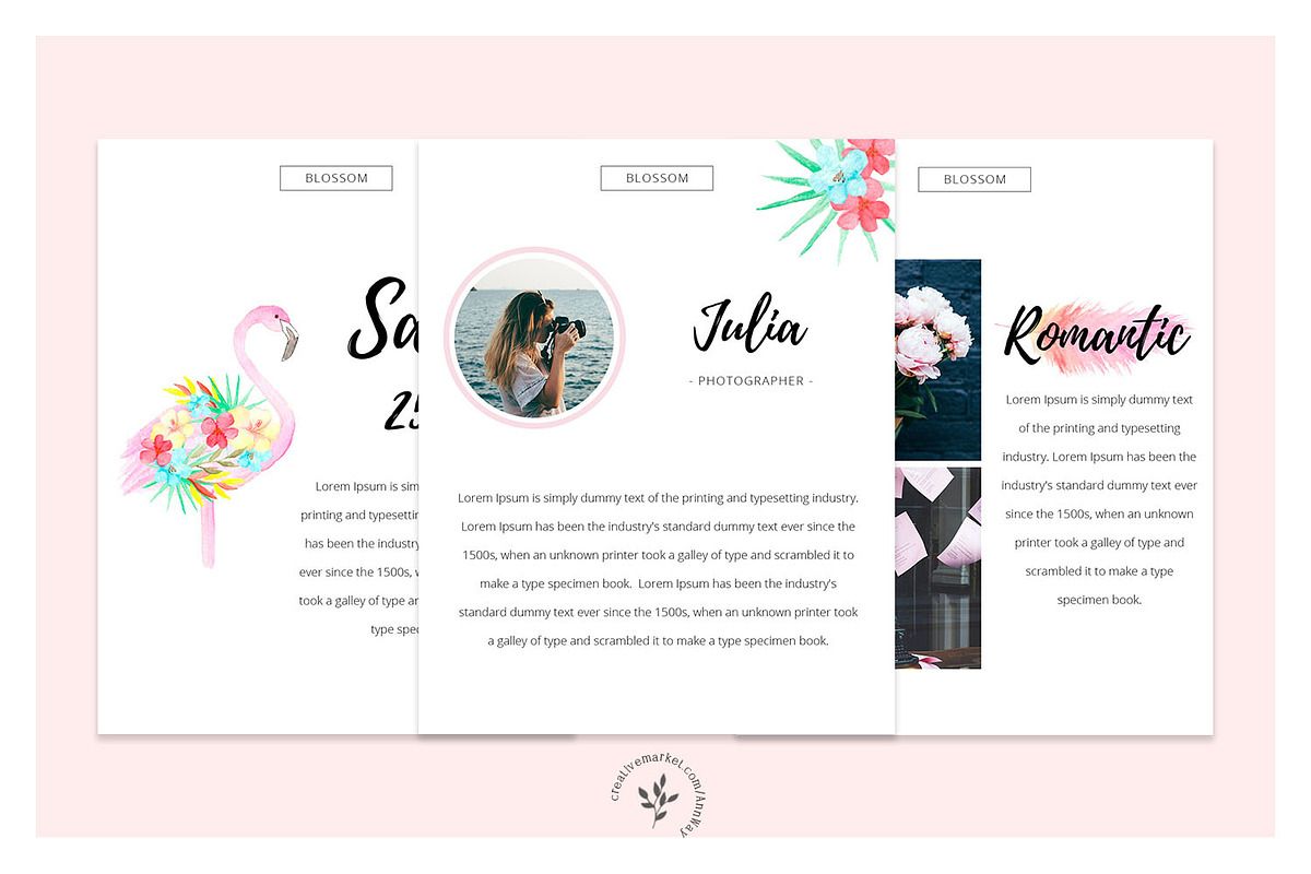 Flamingo | Social Media Pack, a Social Media Template by Blossom (Photo 6 of 7)