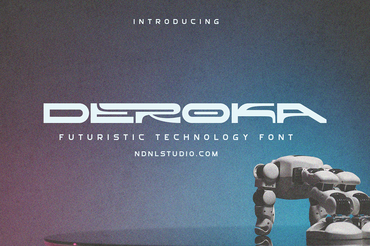 Deroka – Display Font, a Sans Serif Font by NDNL Studio (Photo 1 of 8)