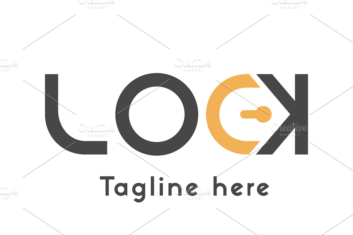 Lock Typeface Padlock Logotype icon, a Branding & Logo Template by Morvana Crew