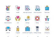 Insurance icons, an Outline Icon by vectorstank (Thumbnail 3 of 4)
