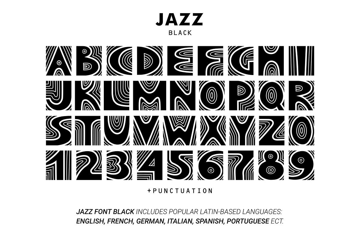 JAZZ - SVG Color Font preview 4