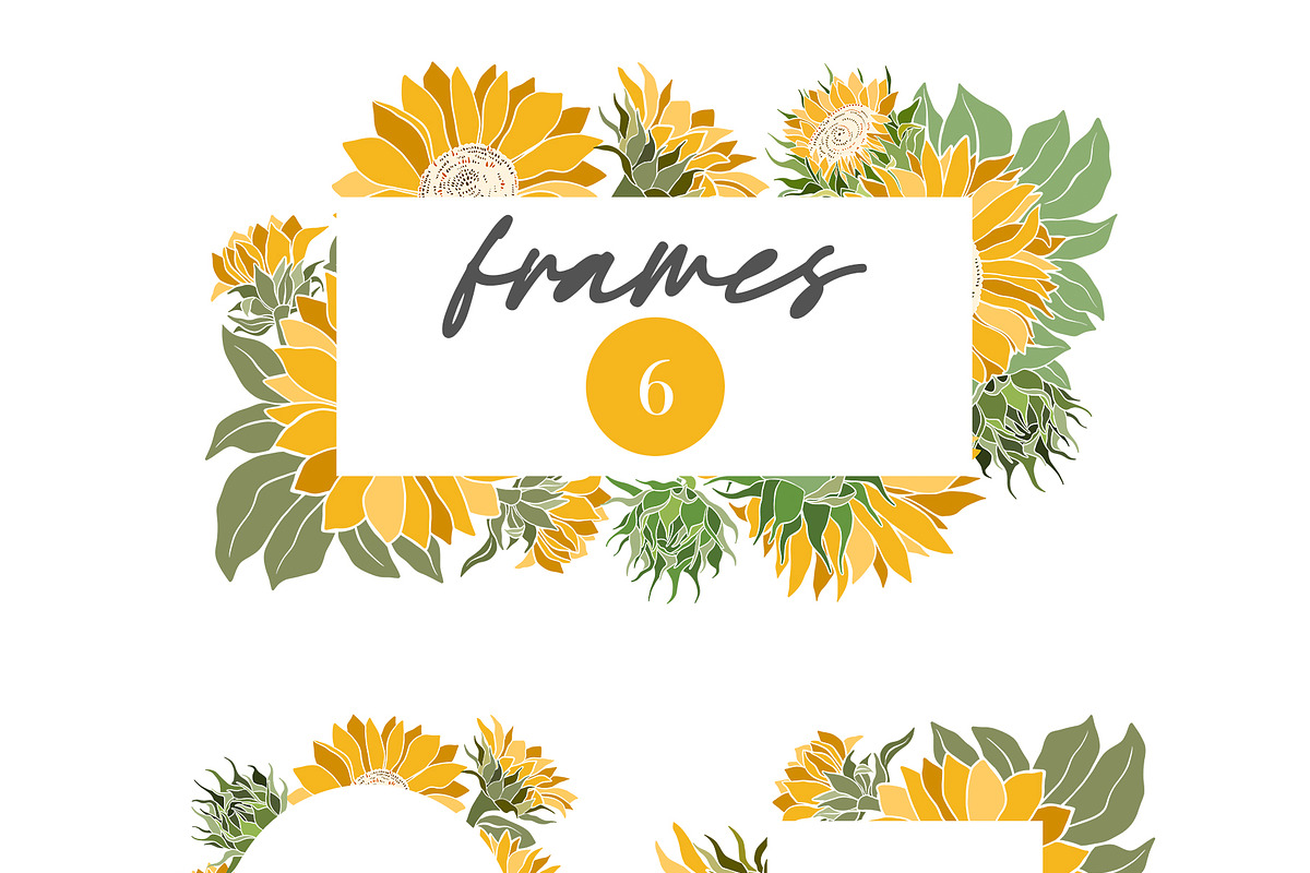 Sunflowers - Graphic & Patterns, an Illustration by Alina Sh (Photo 4 of 5)