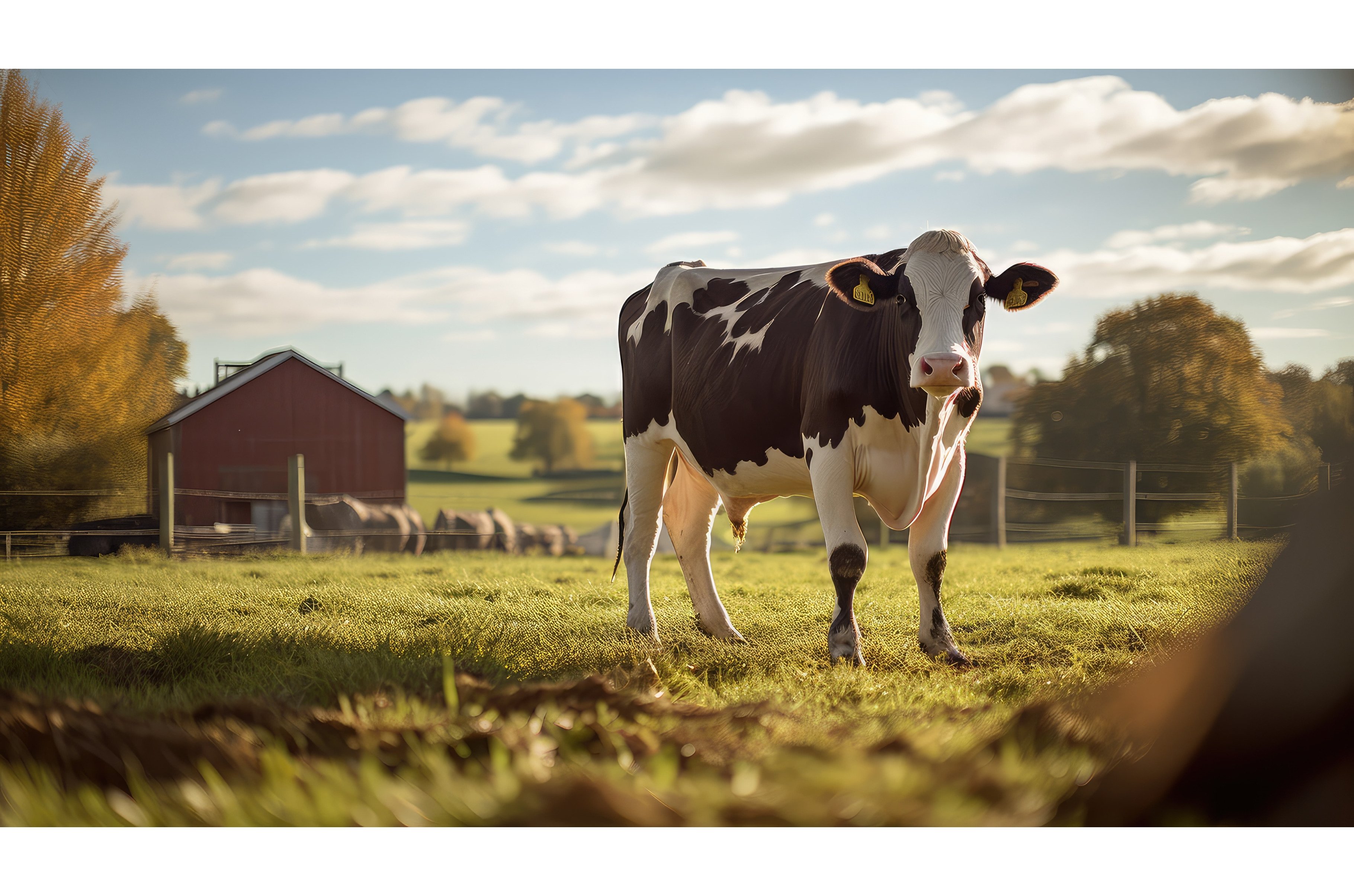 livestock cow on farm ai generated, an Animal Photo by pikepicture
