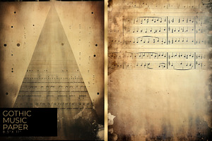 Vintage Music Paper In 8.5x11