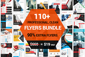 110+ Clean Business Flyers Bundle