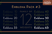 Emblema Font Pack #3, a Sans Serif Font by Corradine Fonts (Thumbnail 2 of 2)