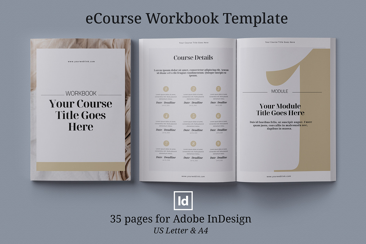 eCourse Workbook InDesign template, a Magazine Template by 3.14&Co (Photo 1 of 11)