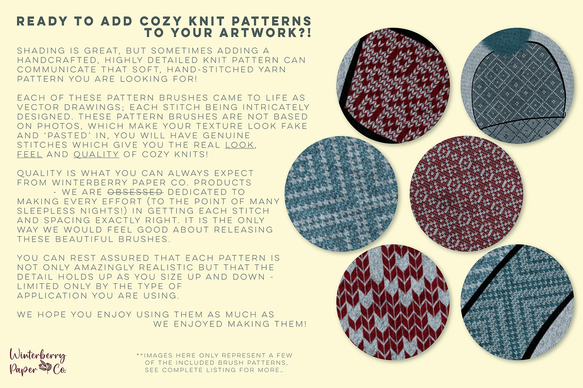Affinity Classic Knit Brushset, a Brush Add-On by Winterberry Paper Co. (Photo 2 of 6)
