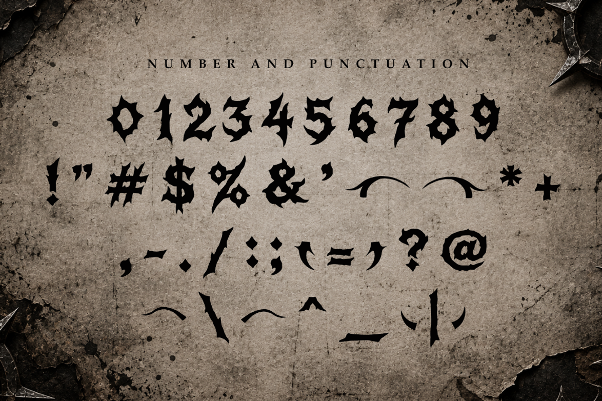 Nordic Frost | Black Metal Font, a Symbol Font by Masyafi Studio (Photo 4 of 9)