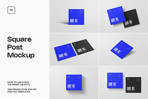 Square Post Mockup