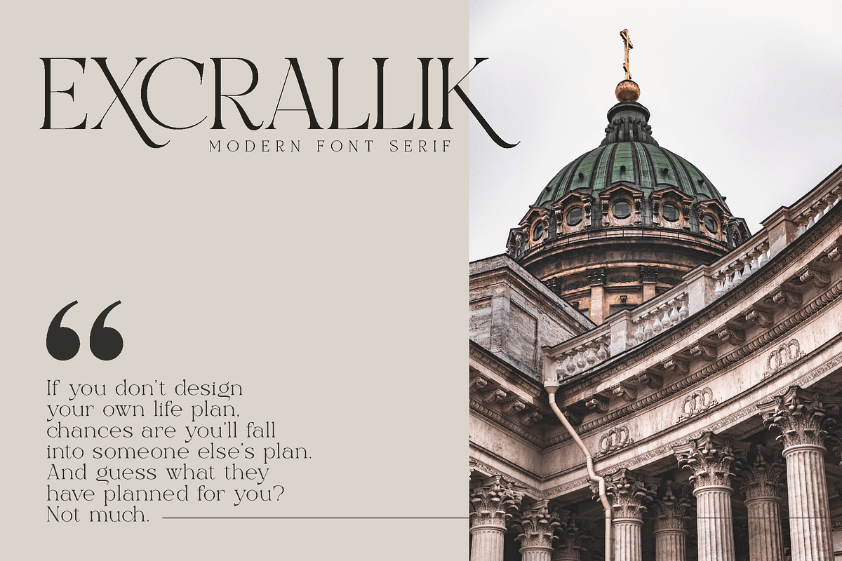 Excrallik Modern Serif, a Serif Font by Denustudios (Photo 4 of 7)