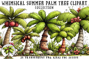 Whimsical Summer Palm Tree Clipart, an Illustration by OK Design (Thumbnail 1 of 6)