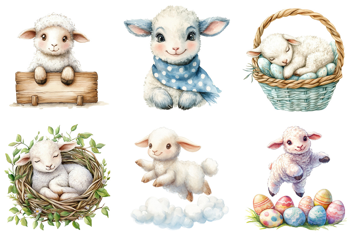 Sheep Easter Sublimation, an Illustration by DreamArtGraphic (Photo 4 of 4)