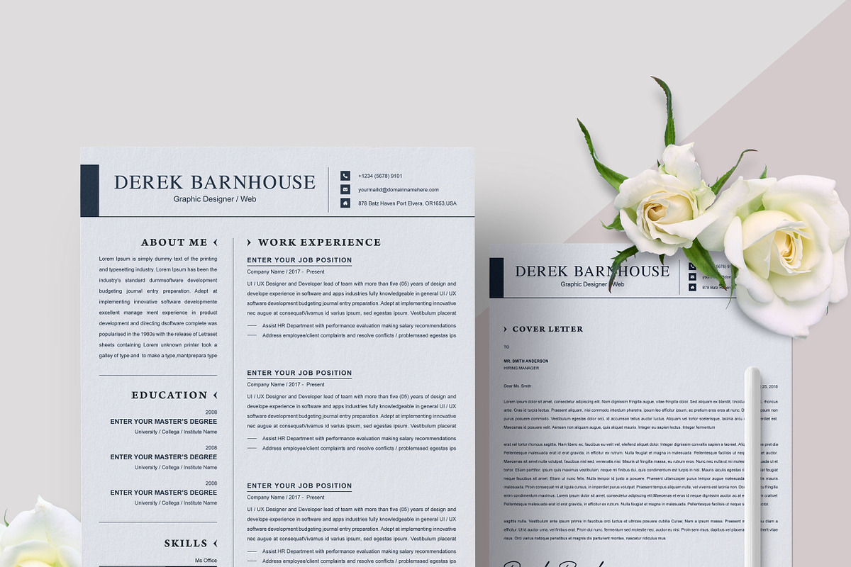 Clean Resume / CV Template, a Resume Template by X-Type (Photo 4 of 5)