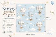 Cute Animals Nursery Wallpaper, a Wallpaper Graphic by by creative paper (Thumbnail 3 of 12)