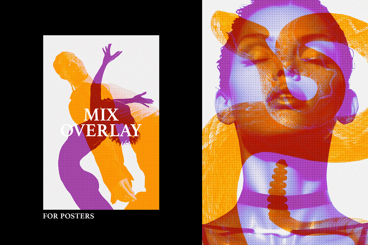 Halftone Mix Overlay Poster Effect, a Layer Style Add-On by Design Squad