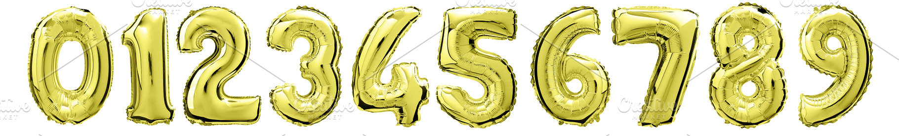 Golden numbers balloon isolated on a, a Holiday Photo by Claudio Valdés
