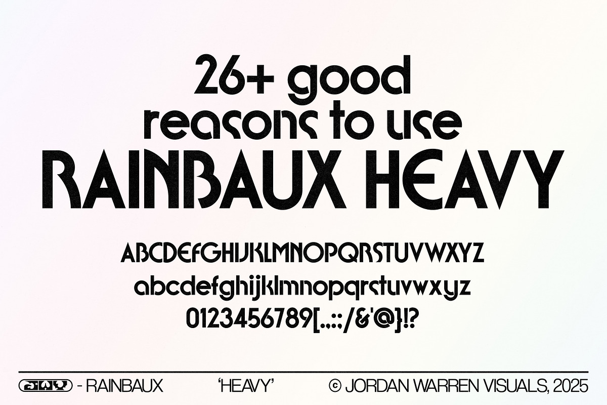 JWV - RAINBAUX, a Sans Serif Font by Jordan Warren Visuals (Photo 10 of 13)