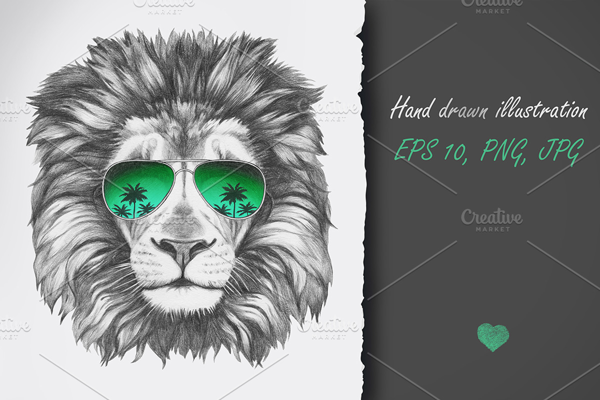 Lion / Summertime, an Animal Illustration by Victoria_Novak (Photo 1 of 3)