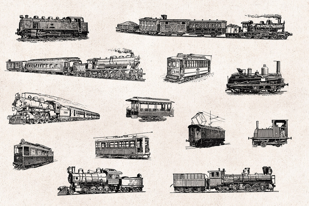 Transportation Engravings Set, an Illustration by Graphic Goods (Photo 6 of 8)