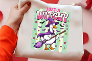 Duck witch with broom, a Seasonal Illustration by CrexoraLab (Thumbnail 2 of 4)