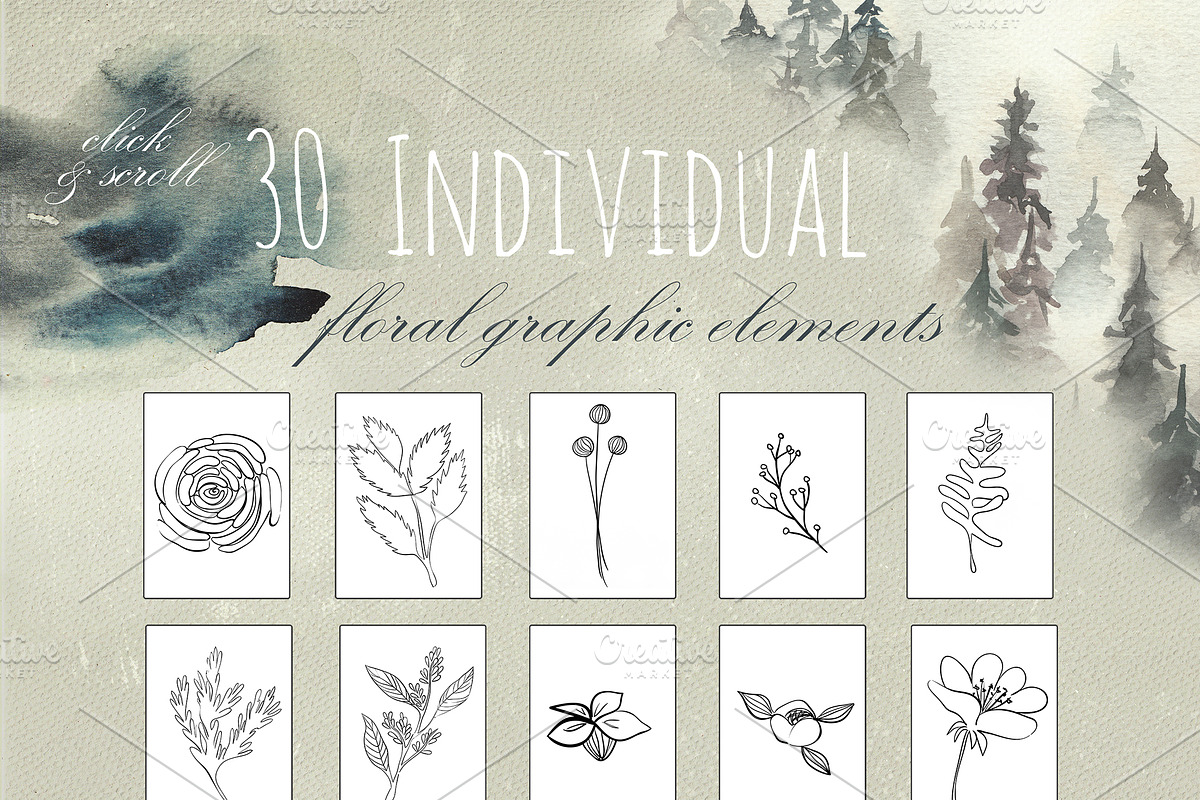 Magic forest design set, an Animal Illustration by Scarlet Heath Art (Photo 6 of 13)