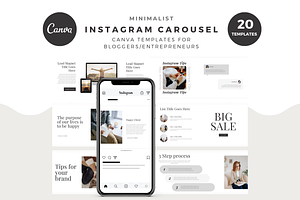 Minimalist, Instagram Carousel Canva, a Social Media Template by The Blog Creative