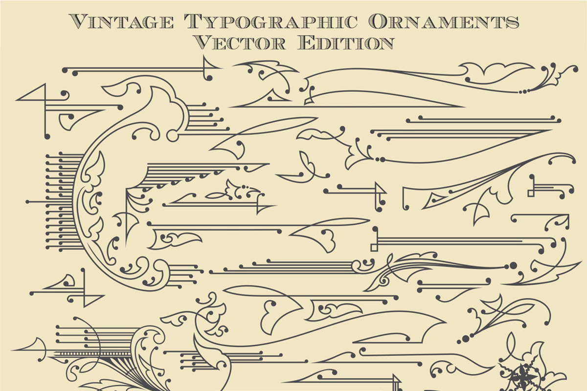 Vintage Typographic Ornaments, an Object Graphic by G7 (Photo 5 of 5)
