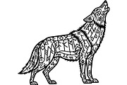 Wolf Silhouette Vector Bundle, an Animal Illustration by Designer_Momina (Thumbnail 5 of 21)