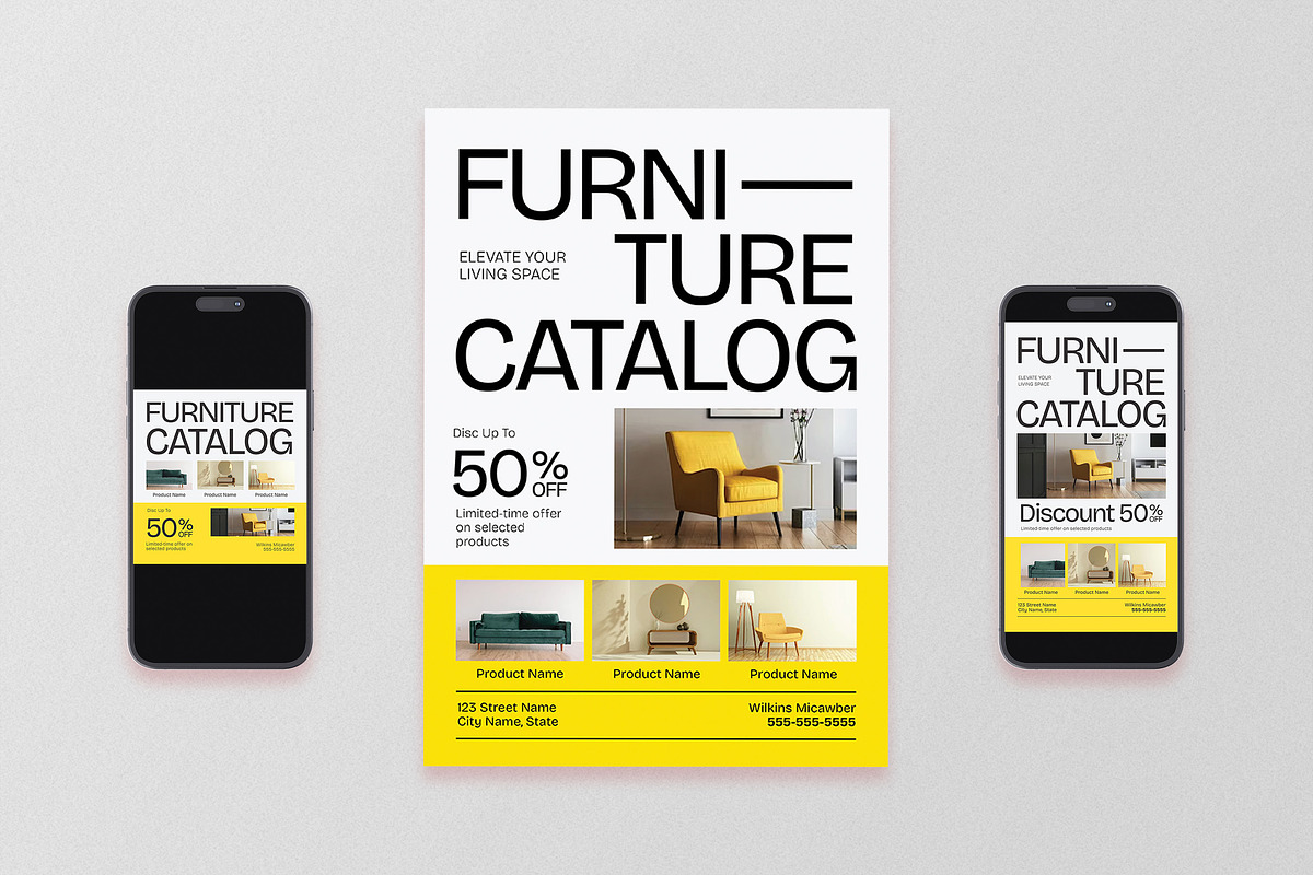 Furniture Catalog Flyer, a Flyer Template by Aiyari Graphic (Photo 1 of 3)