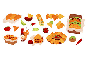 Traditional mexican food. Spicy, a Food Illustration by YummyBuum
