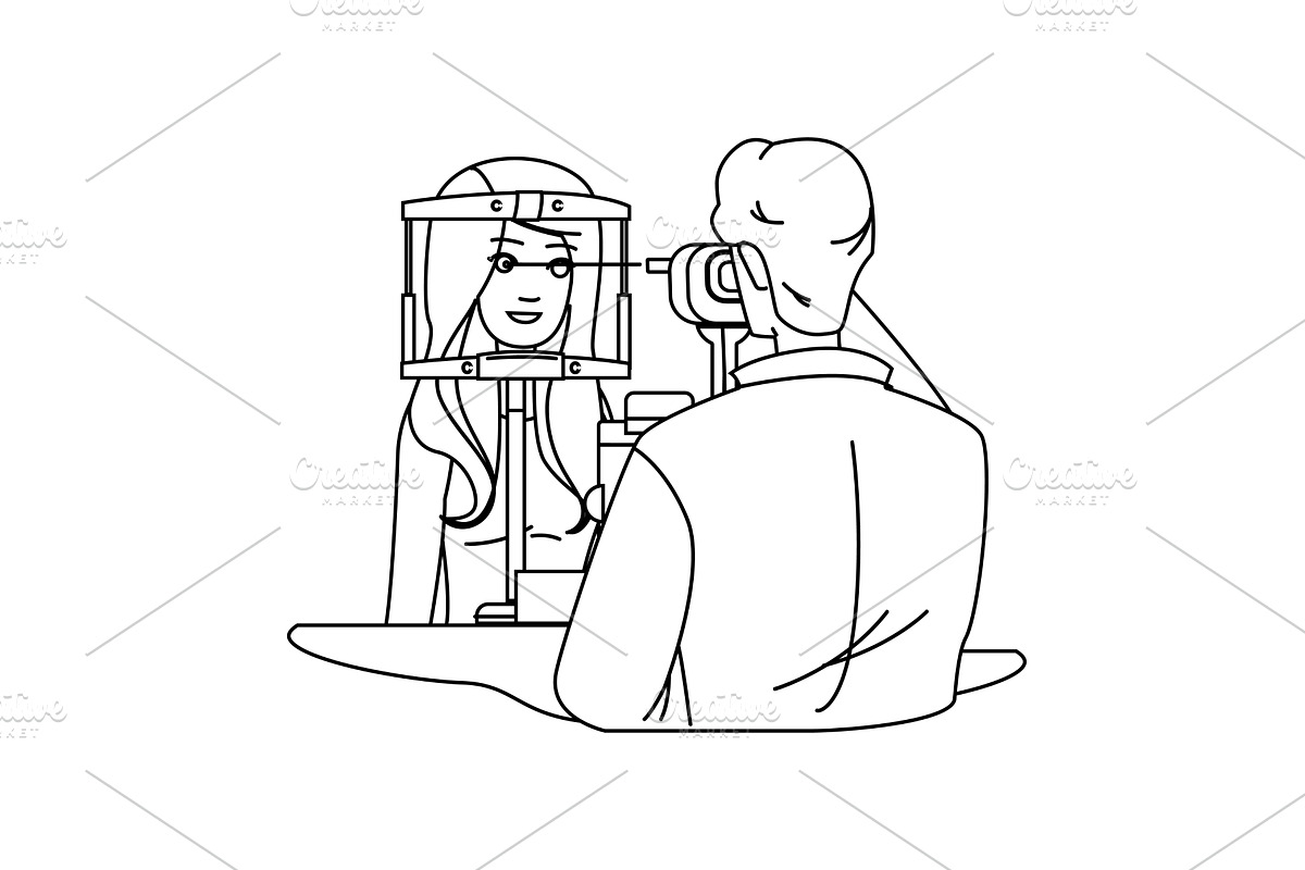 vision ophthalmologists eye exams, a Healthcare Illustration by pikepicture