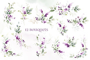 Watercolor Lavender Wedding flowers, a Decorative Illustration by Lisima (Thumbnail 4 of 10)