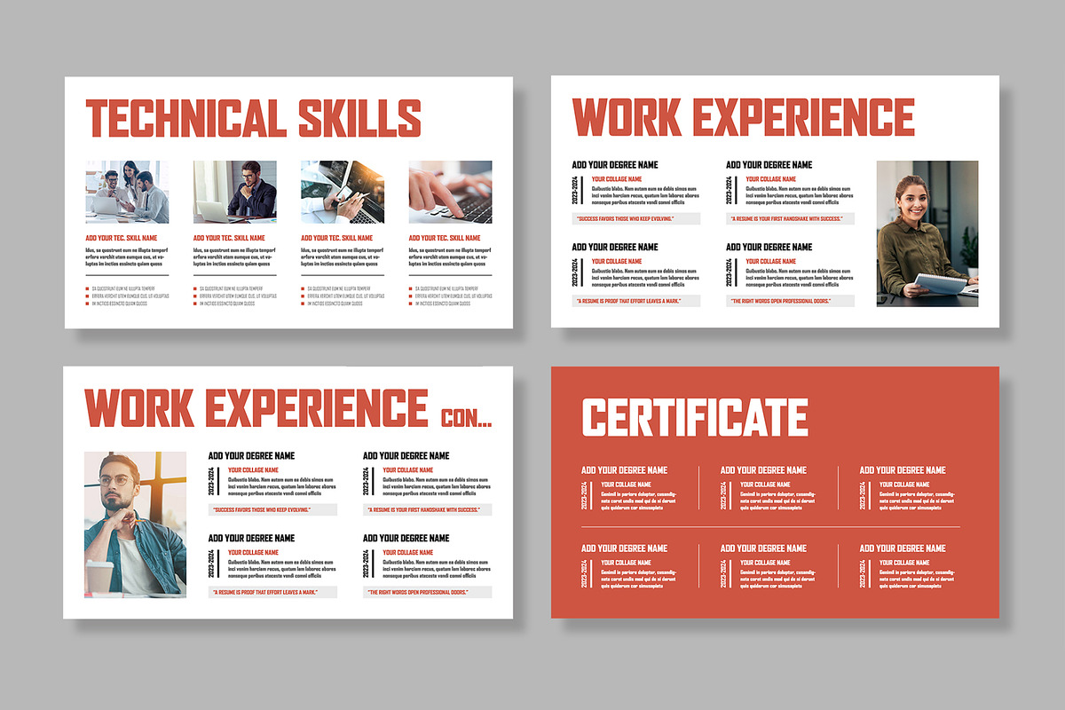 Modern Resume Presentation Template preview 3
