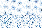 Blue watercolor floral collection, a Pattern Graphic by Wild Rose (Thumbnail 7 of 8)