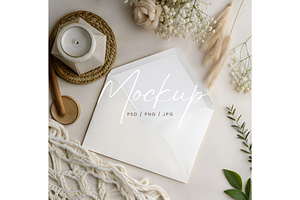 Boho Envelope Liner Mockup, a Product Mockup by TatiMockup