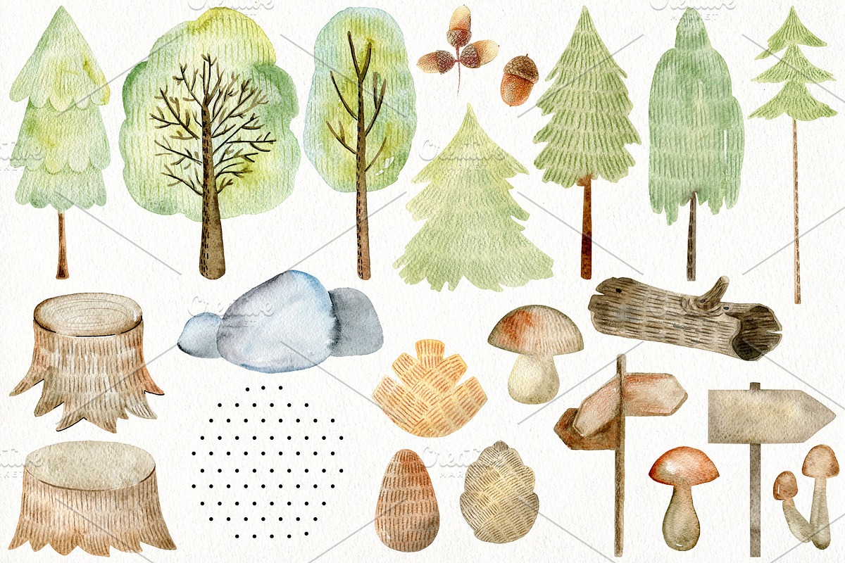 70% off. Bundle. Woodland animals., an Animal Illustration by TaPilipa (Photo 4 of 38)
