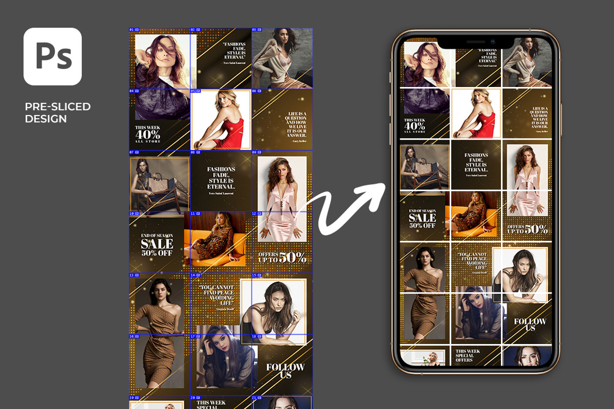 Luxor - Instagram Puzzle feed, a Social Media Template by Plan B (Photo 5 of 6)