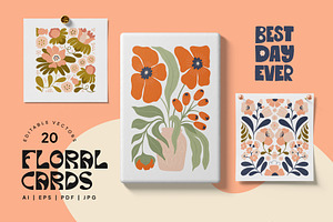 Groovy Floral Poster Builder