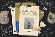 Silver Swirls Charms Collage Kit, an Object Graphic by Anzhelika (Thumbnail 1 of 11)