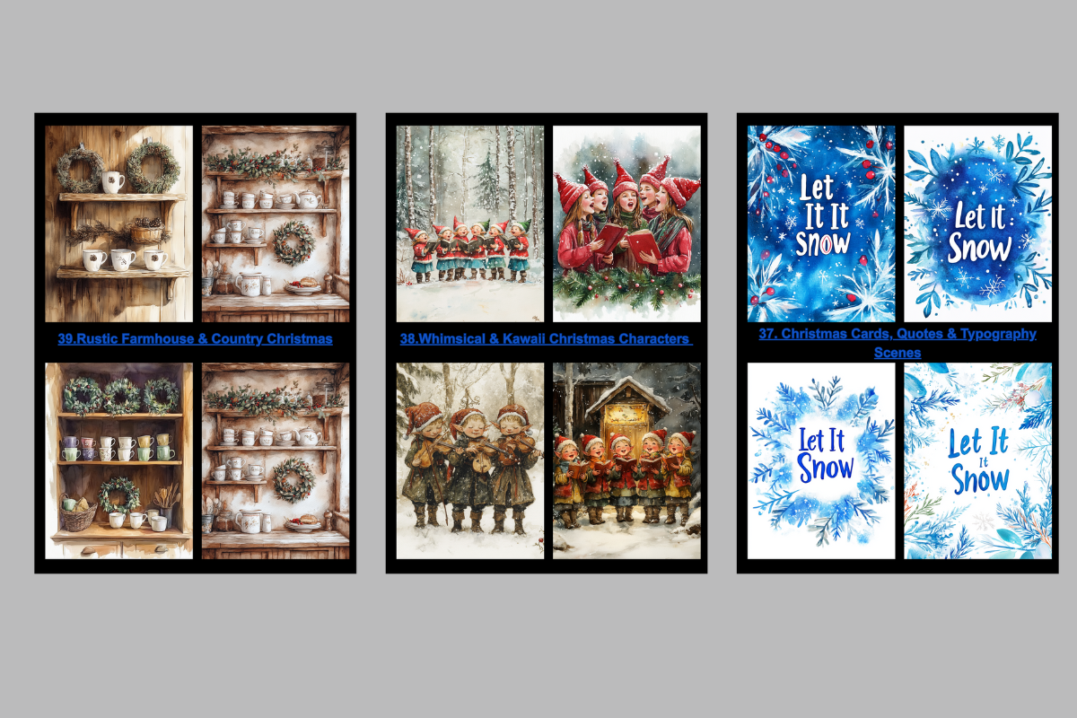 Christmas & Winter AI Prompts Vol 2, an Object Illustration by Daffodil Dream Studio (Photo 3 of 6)