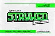 Stryked - Sport Font, a Sans Serif Font by Snape Design Studio (Thumbnail 1 of 5)