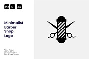 Minimalist Barber Shop Logo, a Branding & Logo Template by Luxury Logos (Thumbnail 1 of 4)