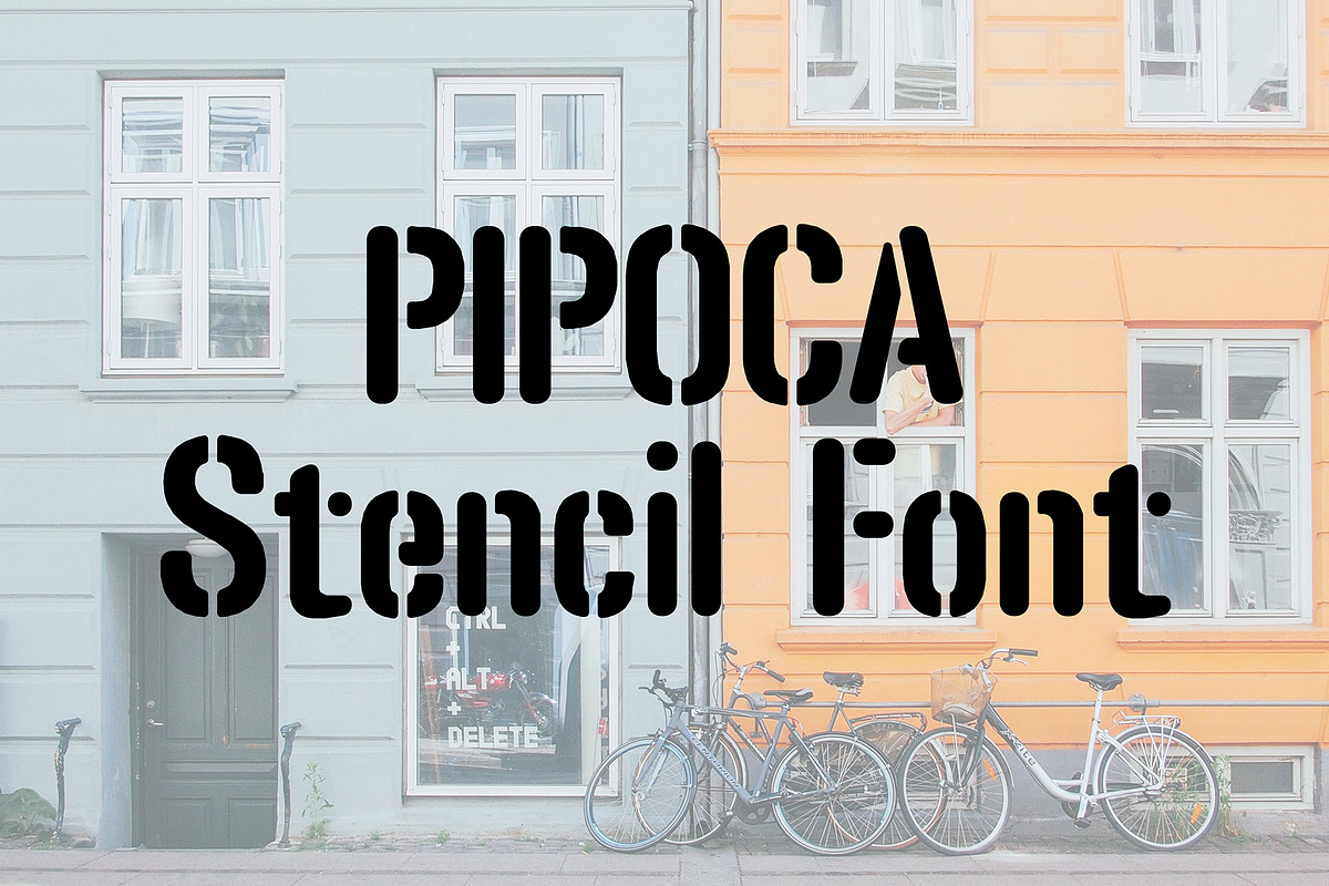 Pipoca - a stencil font preview 4