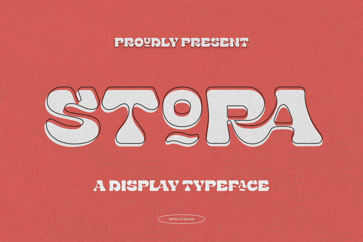 Stora - Display Typeface, a Font by Refolve Design (Photo 1 of 16)