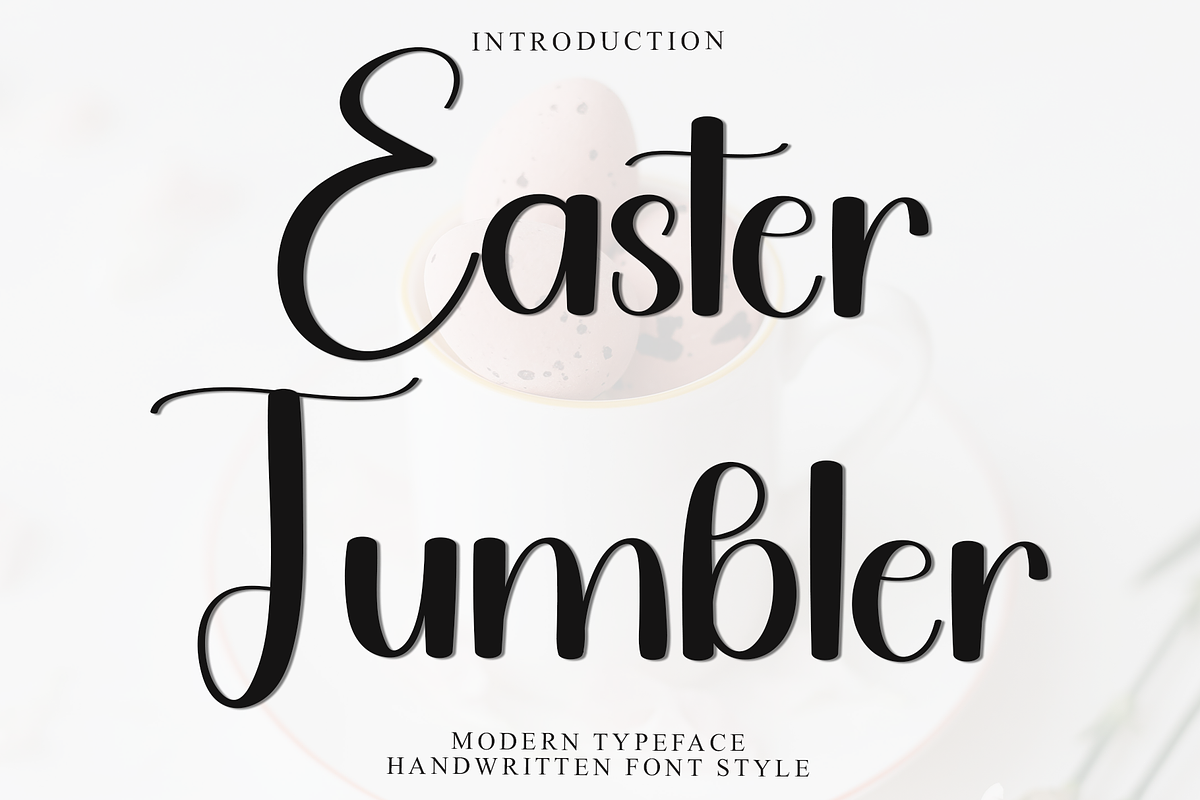 Easter Tumbler, a Handwritten Font by FreshTypeINK (Photo 1 of 8)