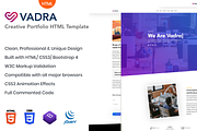 Vadro - Creative Portfolio Template, a Landing Page Template by Melotheme (Thumbnail 1 of 4)