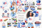 4th of July Clipart Patriotic Images, a Person Illustration by GlamArtZhanna (Thumbnail 1 of 8)